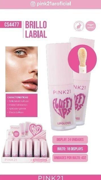 lips gloss fluppy lips Pink 21
