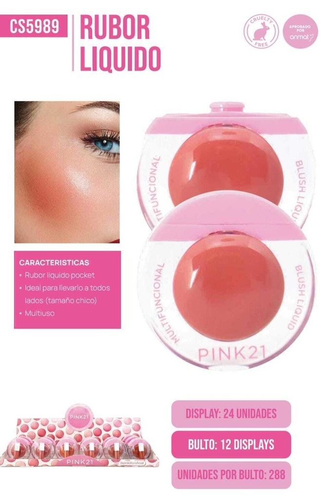lip gloss multifuncional Pink 21
