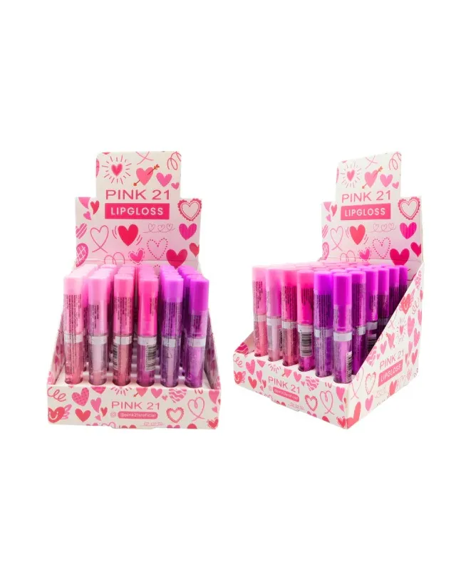 lip gloss labial corazoncitos Pink 21