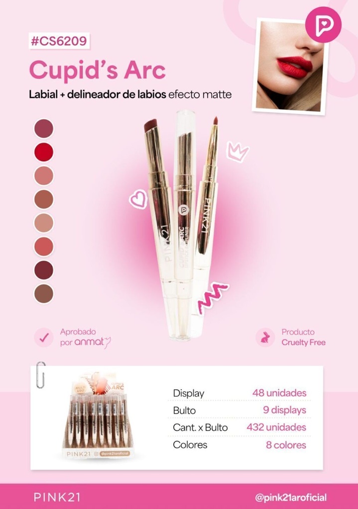 lip combo cupid‘s arc Pink 21