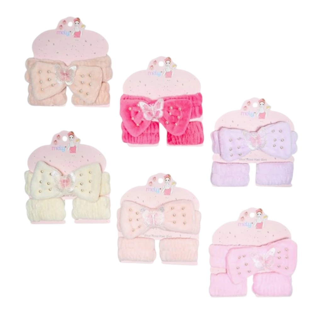 [PM-MYA1-0010] SET DE VINCHA Y MUÑEQUERAS CON MARIPOSA