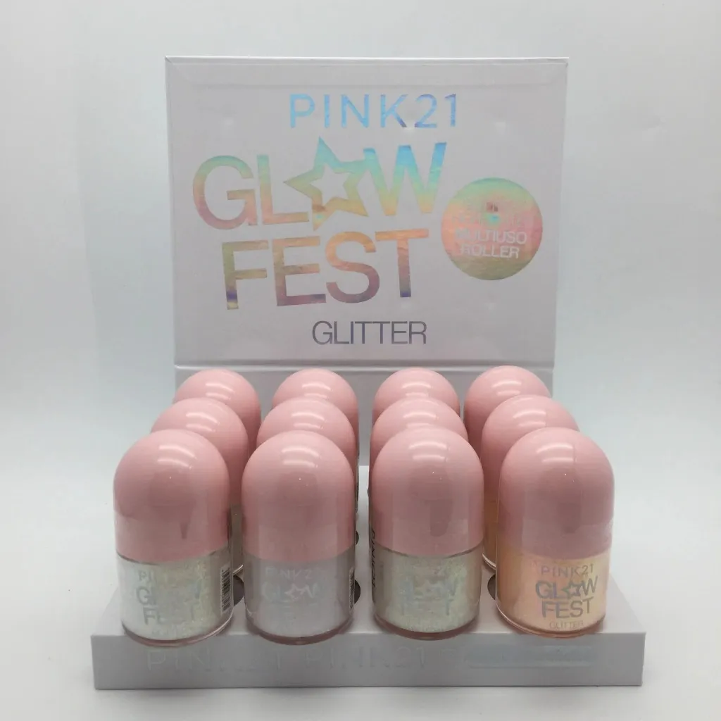 glitter roller glow fest Pink 21