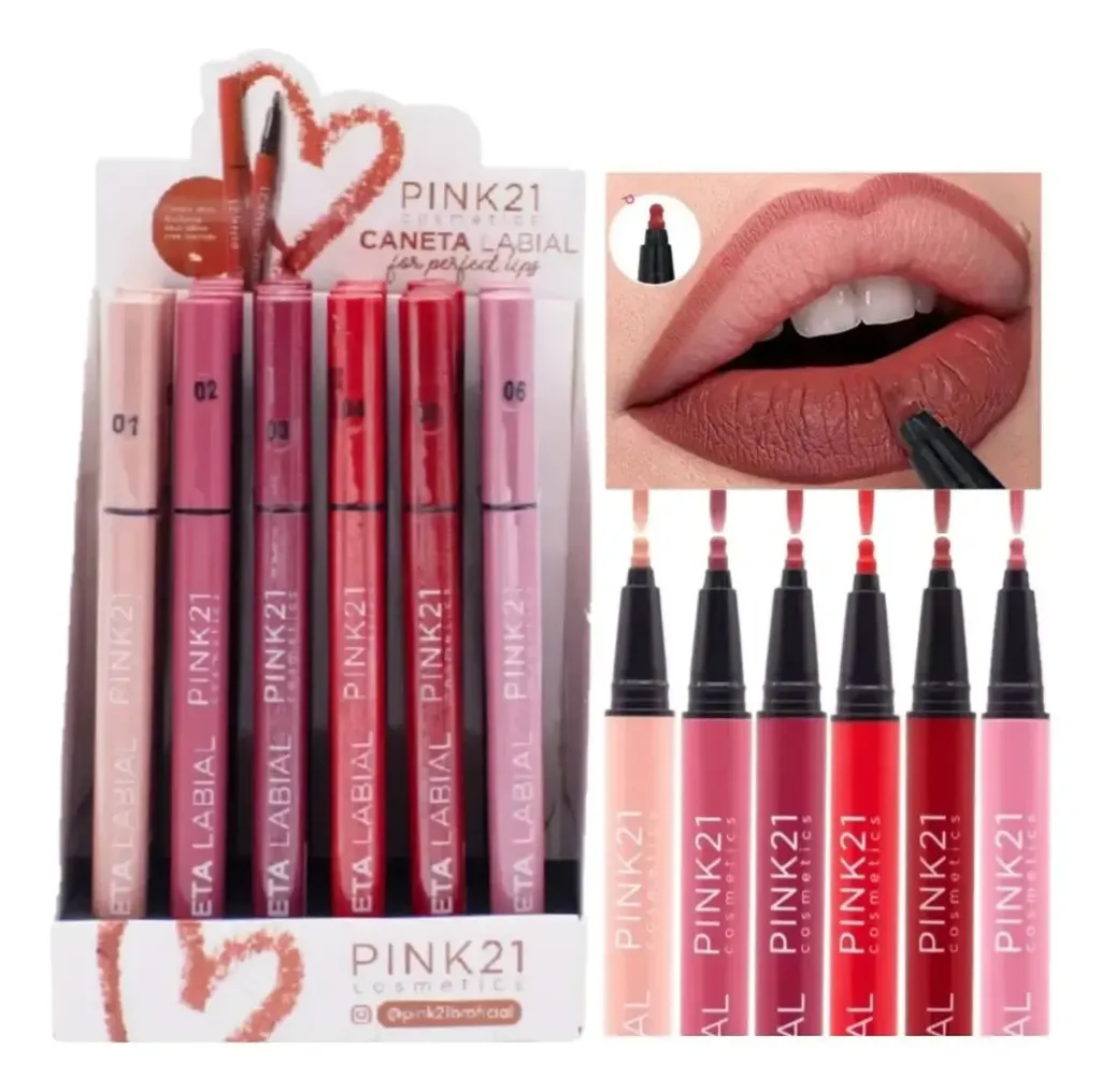 delineador de labios liquido corazon Pink 21
