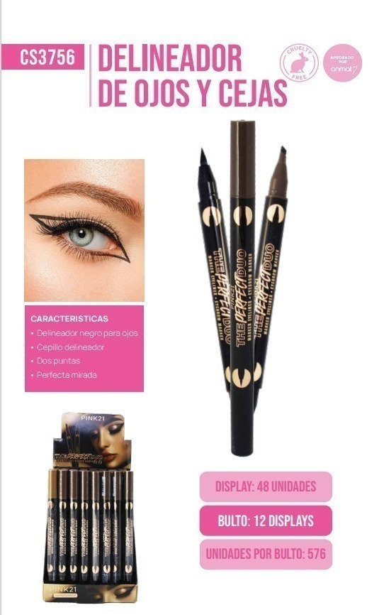 delineador de cejas the perfect duo Pink 21