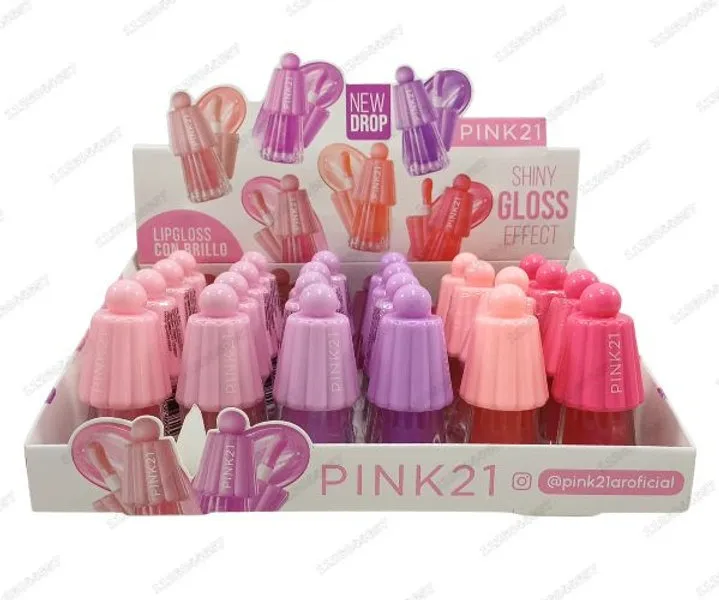brillo labial empaque lamparita Pink 21