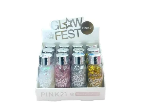brillo en gel glow fest de colores Pink 21