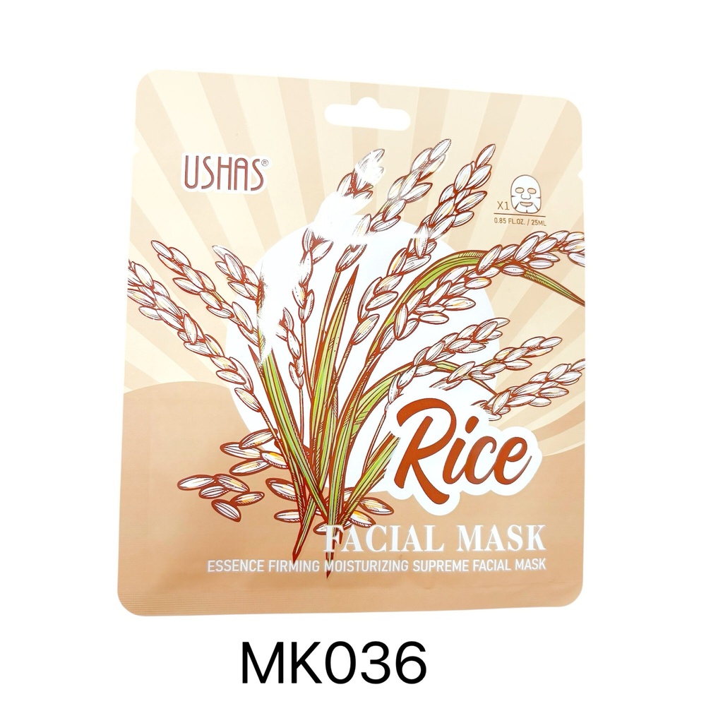 MASCARILLA FACIAL HIDRATANTE ARROZ USHAS___Pack X6