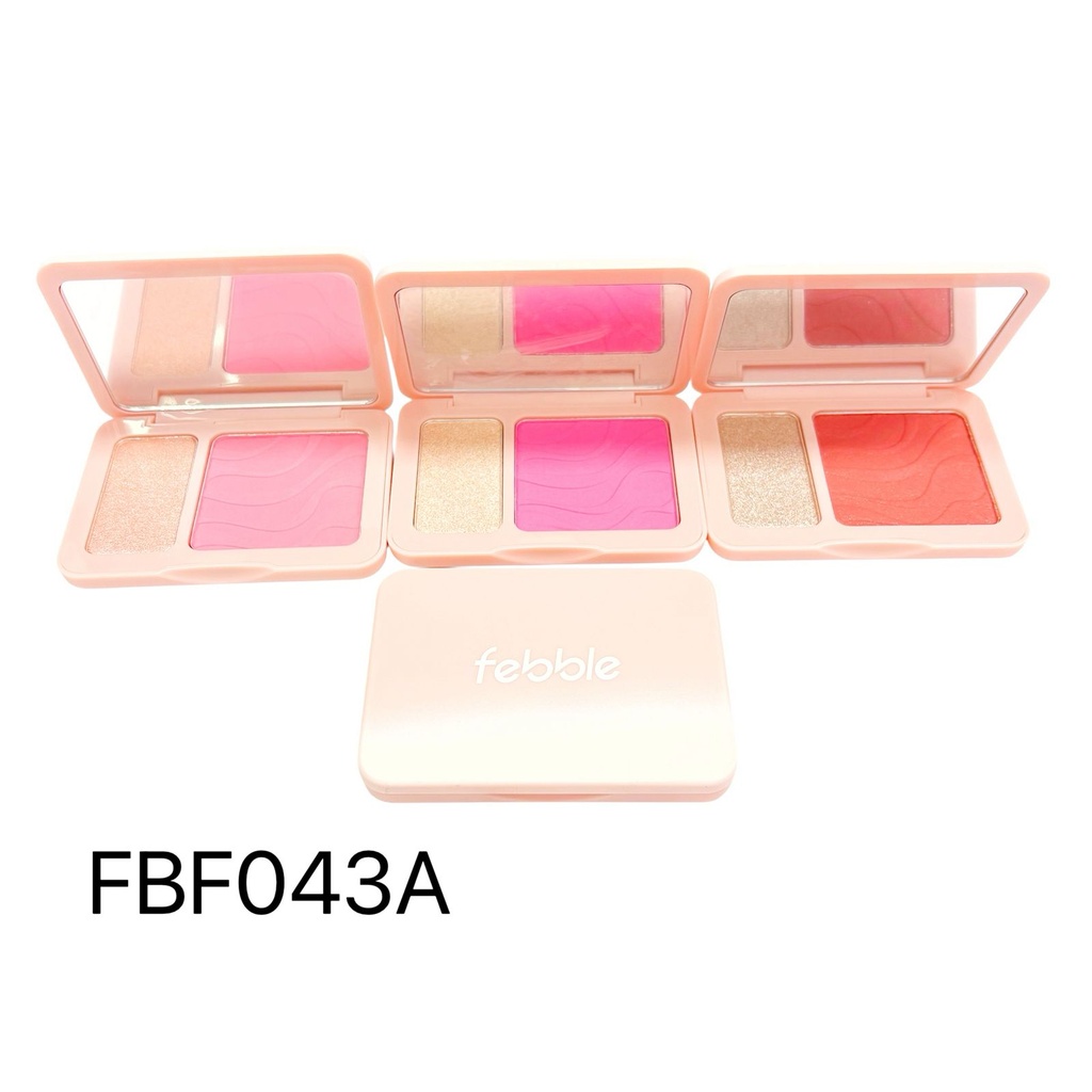 [PY-FBF043A] DUO BLUSH + ILUMINADOR FEBBLE