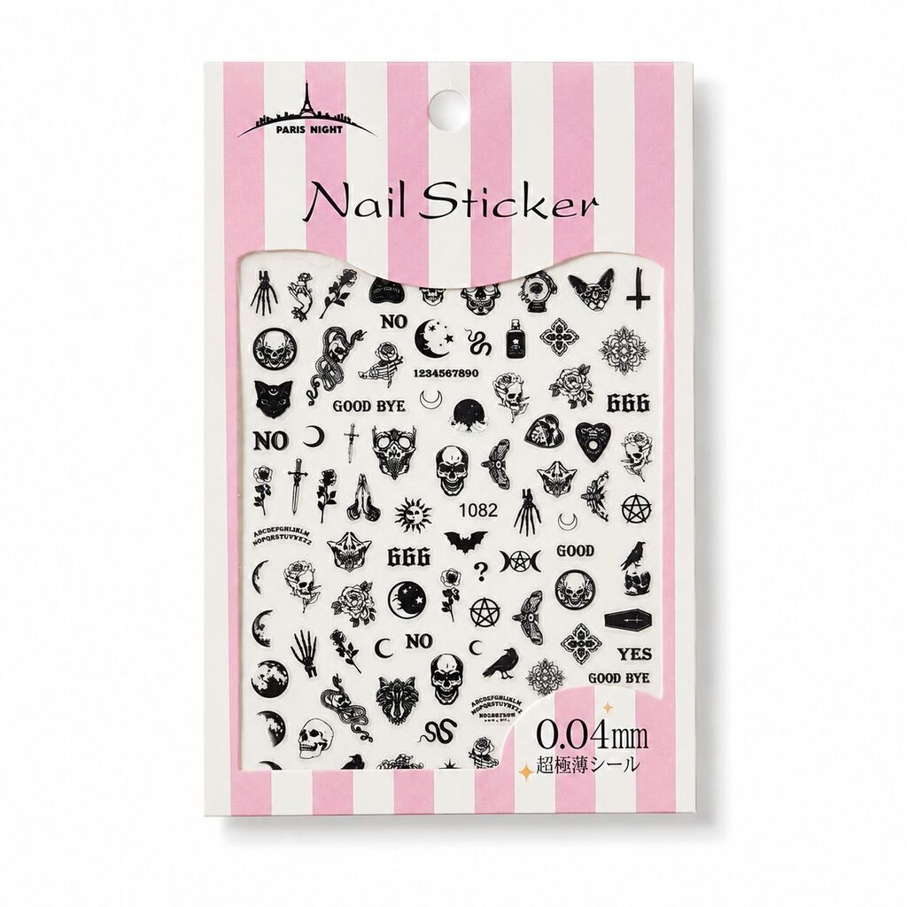 Stickers para uñas SURTIDO PARIS NIGHT__Pack X12