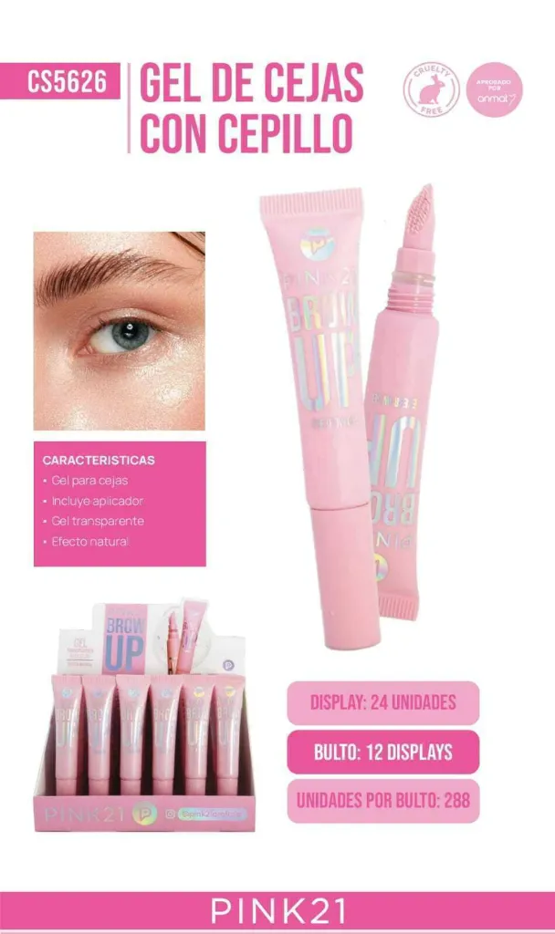 Gel para cejas con cepillo Pink 21