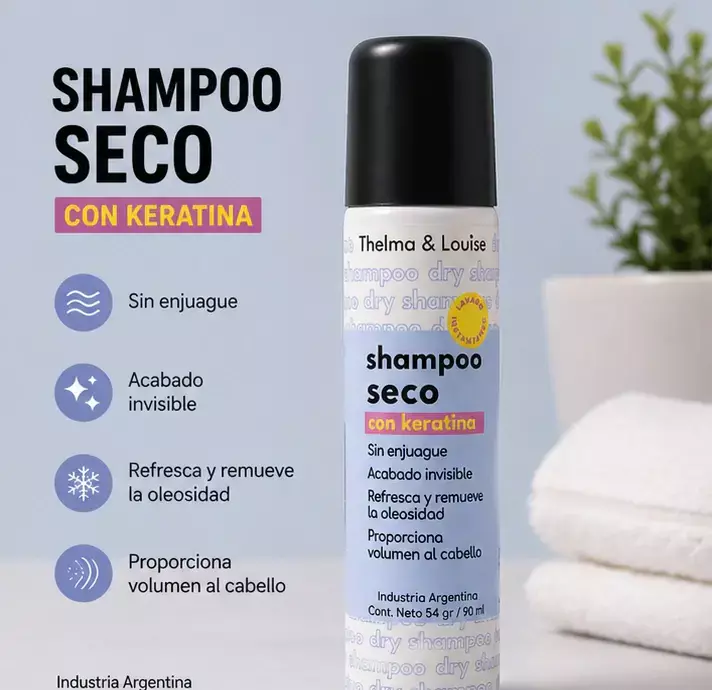 Shampoo seco con keratina 90ml THELMA & LOUISE