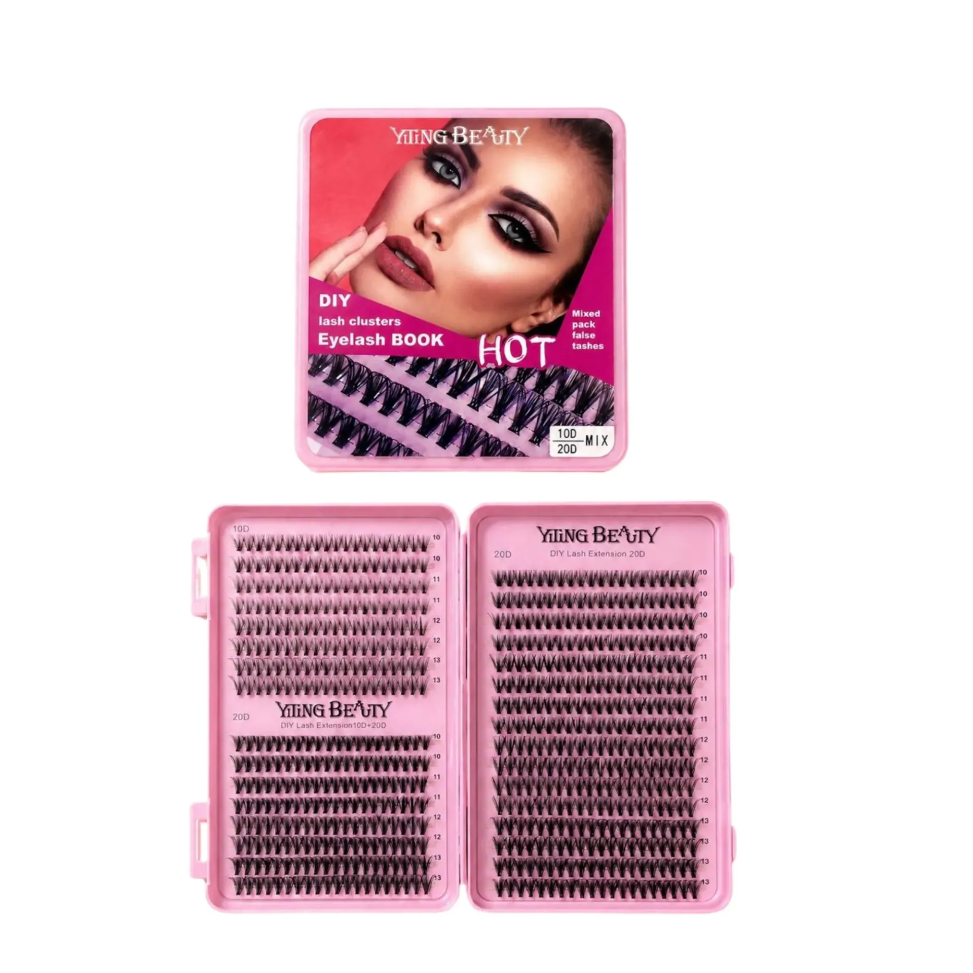Caja de pestañas postizas DIY en racimos Ying Beauty
