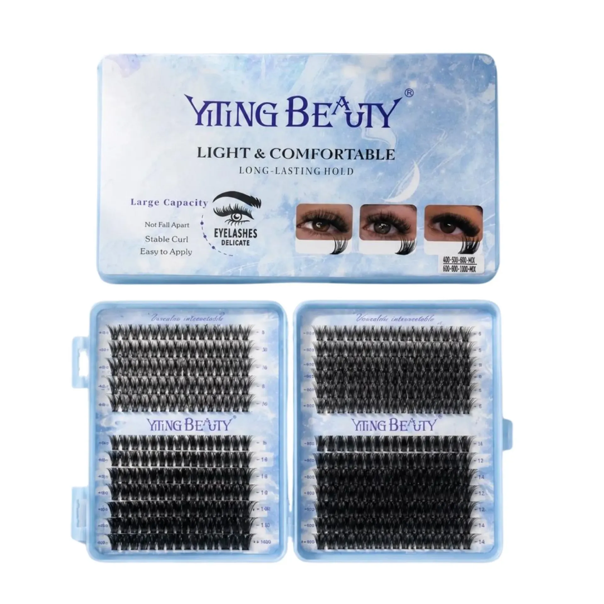 extensiones de pestañas postizas en racimo  Yiting Beauty