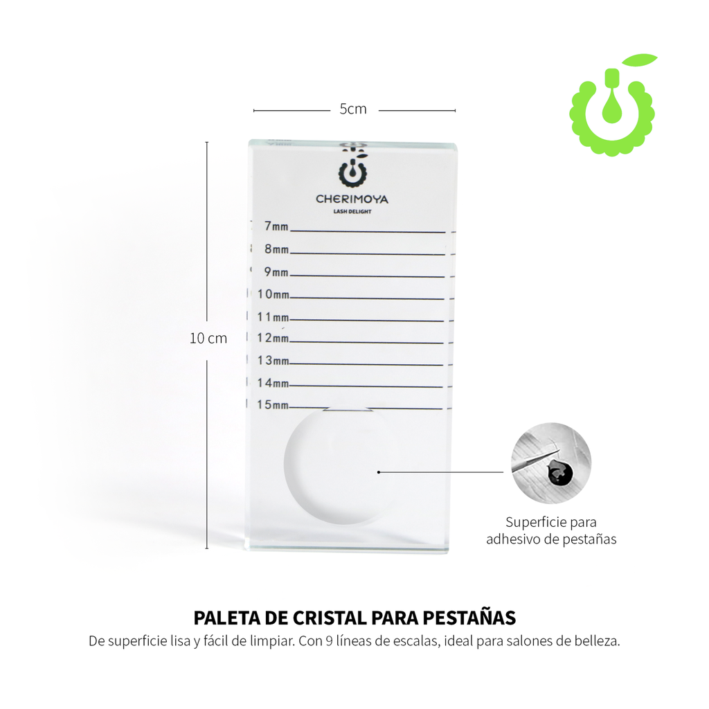 Z -PLACA DE VIDRIO PARA PESTAÑAS Y PEGAMENTO ___Pack X6-BH004013 CH-90