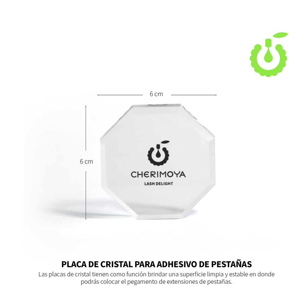 Z -PLACA DE VIDRIO OCTOGONAL PARA PEGAMENTO  ___Pack X10 -BH004017