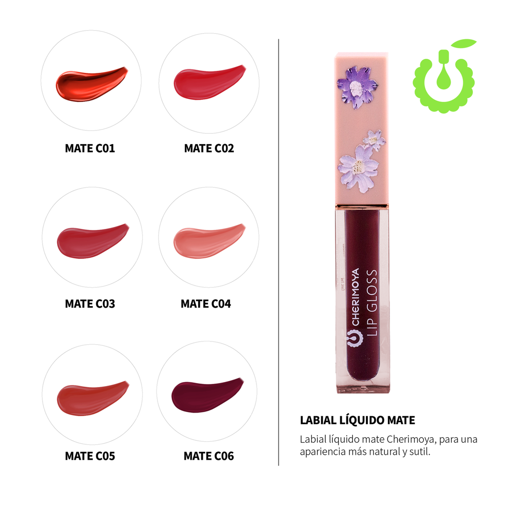 [CHE007] Z -Non-sticky Lip Gloss Velvet labial CHERIMOYA (PACK X36u)-CHE007