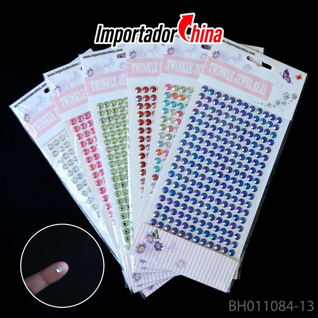 [11084-13] Strass diamante reversa 6mm autoadhesivas ___Pack X1211084-13