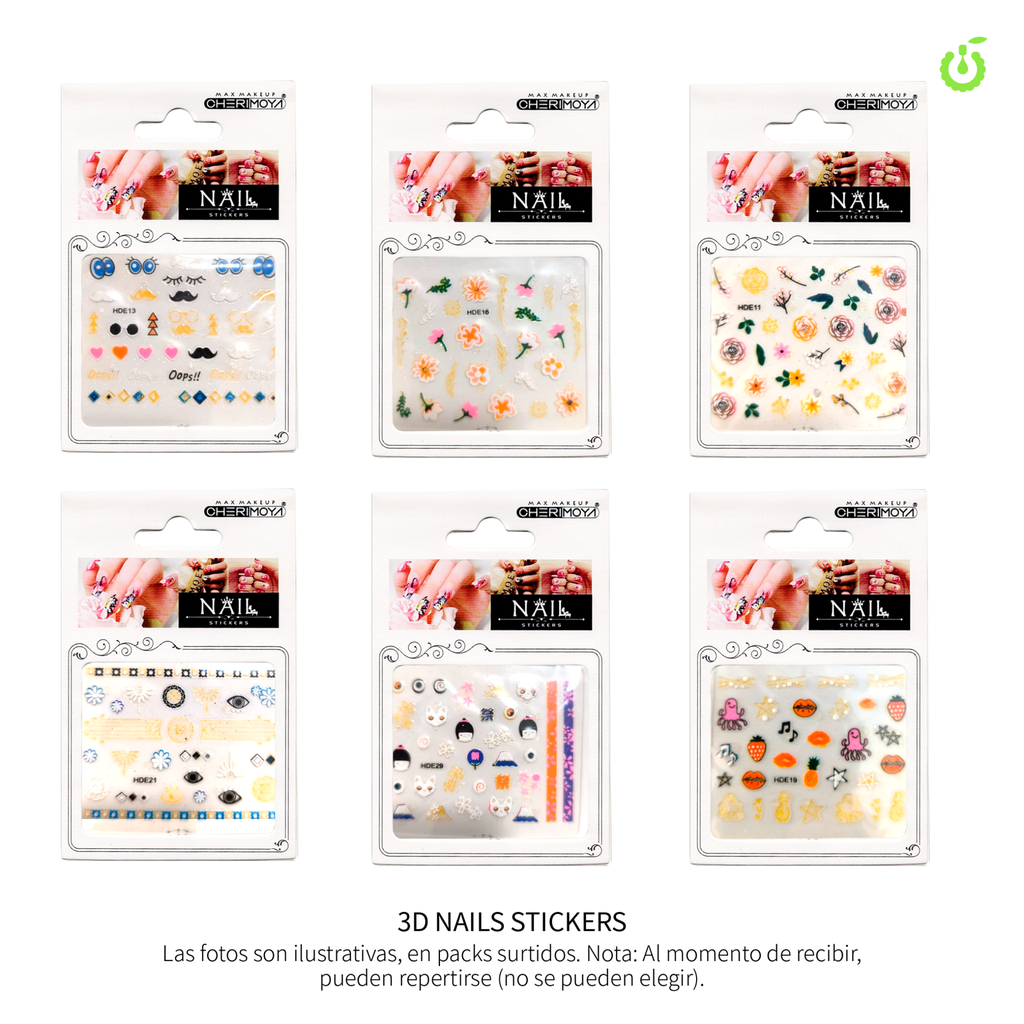Sticker autoadhesivas surtido flour___Pack X12 CH011087-01