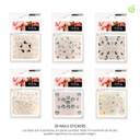 Sticker autoadhesivas surtido flores/mariposas (pack x12) CH011087-11