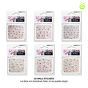 Sticker autoadhesivas surtido flores mariposa ___Pack X12 CH011087-21