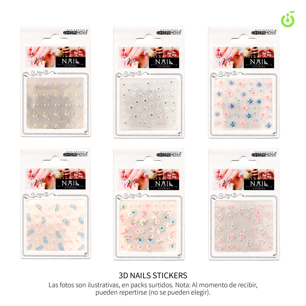 Sticker autoadhesivas surtido flores ___Pack X12 CH011087-26