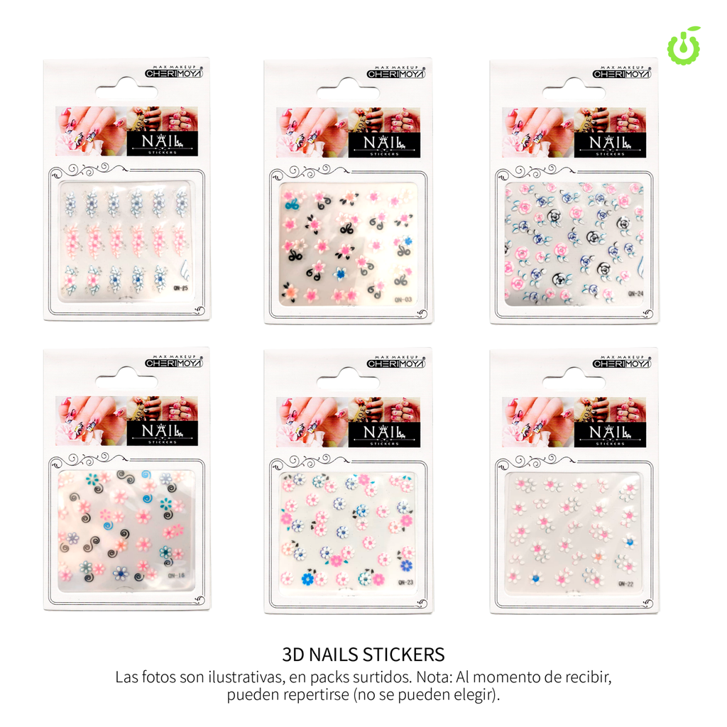 Sticker autoadhesivas surtido flores ___Pack X12 CH011087-23