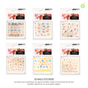 Sticker autoadhesivas surtido flor/mariposa (pack x12) CH011087-17