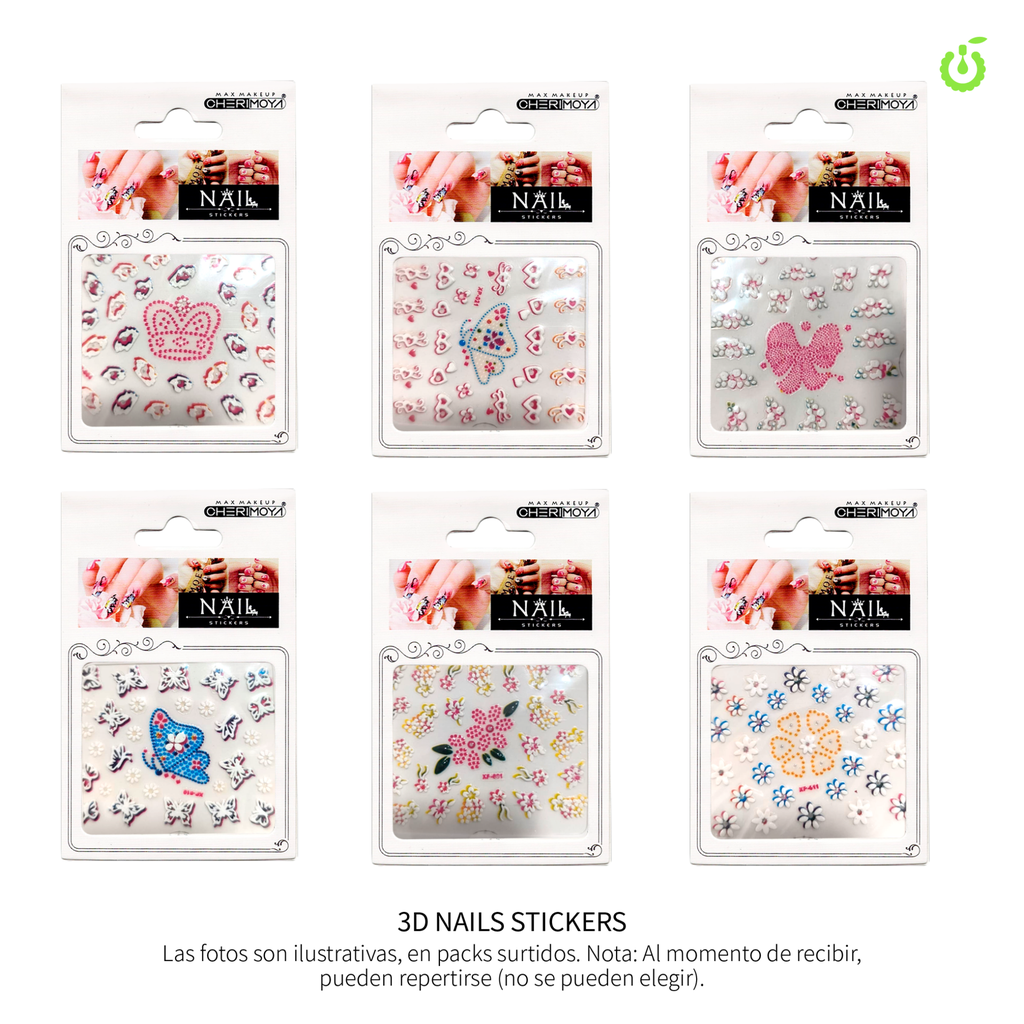 Sticker autoadhesivas surtido corazon/flor/mariposa ___Pack X12 CH011087-13