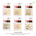 Sticker autoadhesivas surtido borde dorado (pack x12) CH011087-22