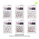 Sticker autoadhesivas surtido blanco negre___Pack X12 CH011087-29