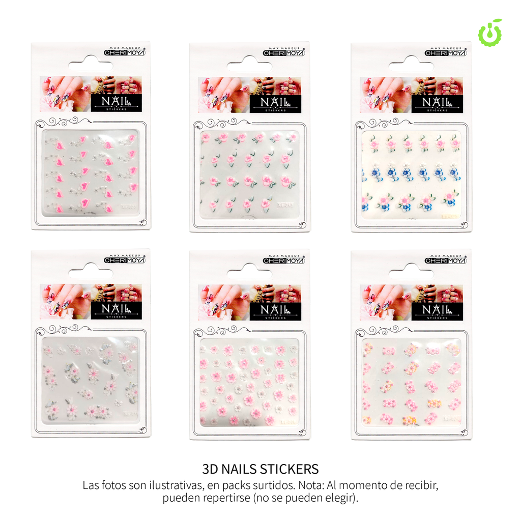 Sticker autoadhesivas para uñas surtido ___Pack X12 CH011087-33