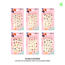 Sticker autoadhesivas grande surtido flores hojas ___Pack X12 CH011087-34