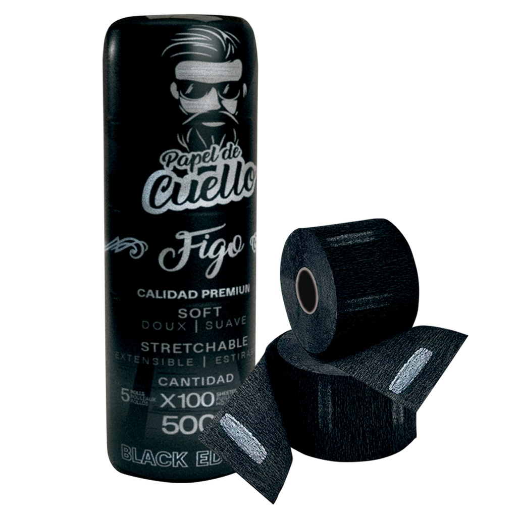 Rollo protector cuello NEGRO troquelado (Bulto 20pack___Pack X5)FG0071