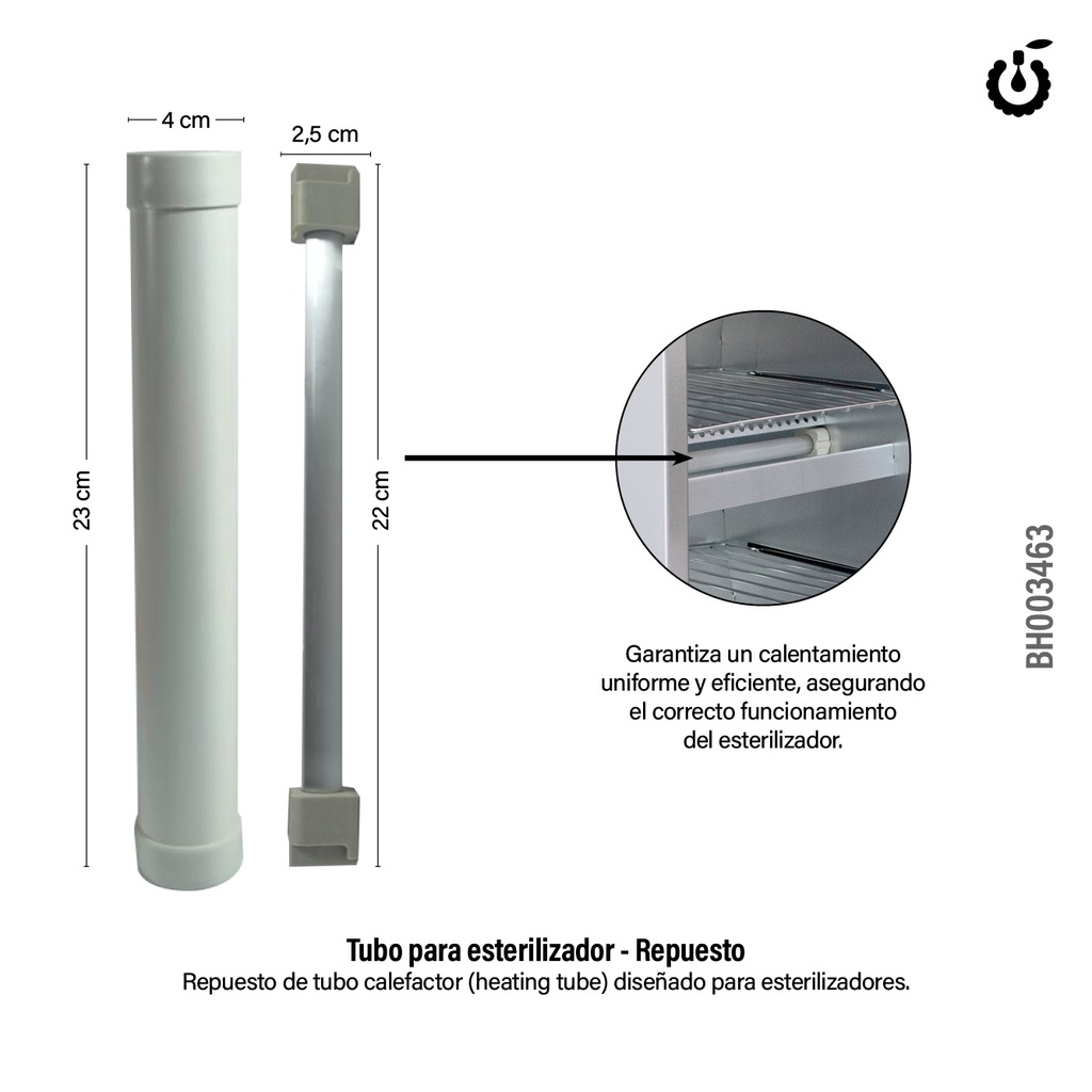 Repuesto tubos para esterilizador BH003459 ___Pack X10  BH003463