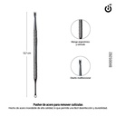 Pusher de acero para remover cuticulas ___Pack X12  BH005262