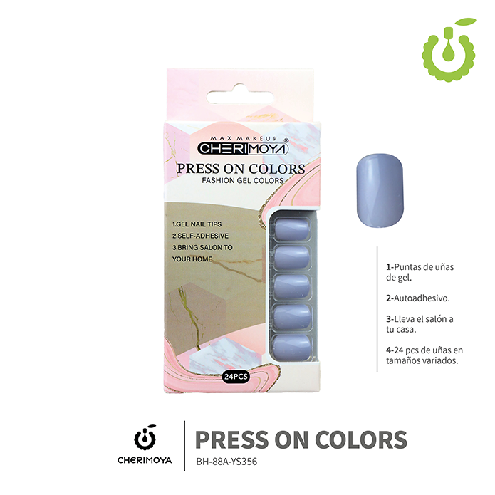 [BH001207/BH-88A-YS356] Press on nails oval brillo 24 pcs ___Pack X12 -BH001207 /BH-88A-YS356