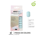 Press on nails oval brillo 24 pcs (pack x12) -BH001207 /BH-88A-YS335