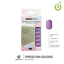 Press on nails oval brillo 24 pcs ___Pack X12 -BH001207 /BH-88A-YS089