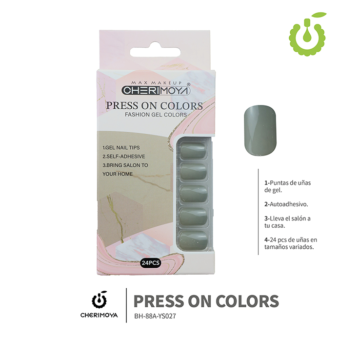[BH001207/BH-88A-YS027] Press on nails oval brillo 24 pcs ___Pack X12 -BH001207 /BH-88A-YS027