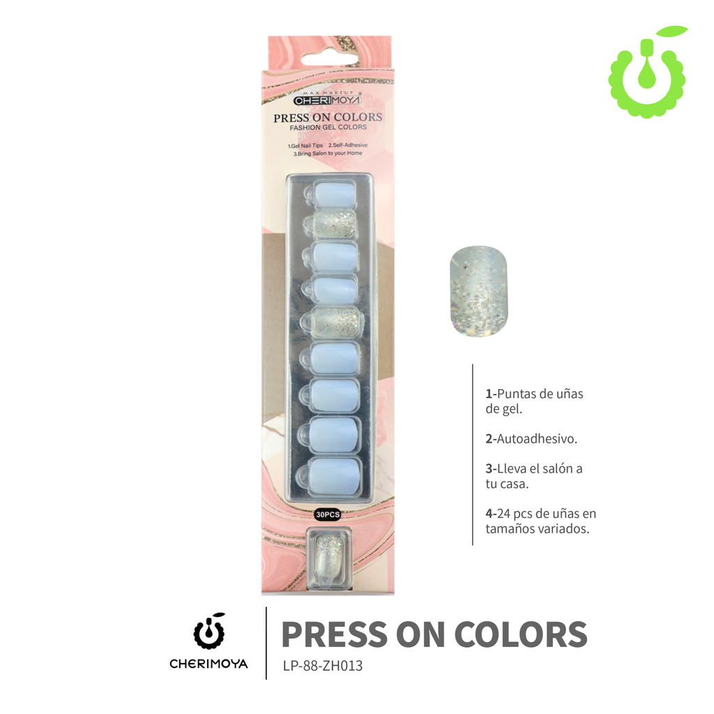 Press on nails KIT  GLITTER  30pcs(pack x12) -BH001207-4/LP-88-ZH013