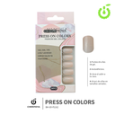 Press on nails Cuadrado  69-YS Brillo 24pcs (pack x12) -BH001205/BH-69-YS162