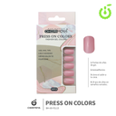 Press on nails Cuadrado  69-YS Brillo 24pcs (pack x12) -BH001205/BH-69-YS115