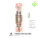 Press on nails coffin  KIT  30 pcs (pack x12) -BH001206-2/FD-80-ZH010