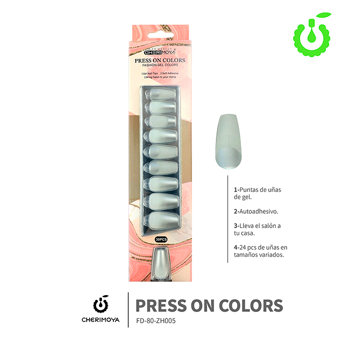 Press on nails coffin  KIT  30 pcs ___Pack X12 -BH001206-2/FD-80-ZH005
