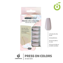 Press on nails coffin  80-YS brillo 24pcs (pack x12) -BH001206 /BH-80A-YS045