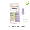 Press on nails coffin  80-YS brillo 24pcs (pack x12) -BH001206 /BH-80A-YS007