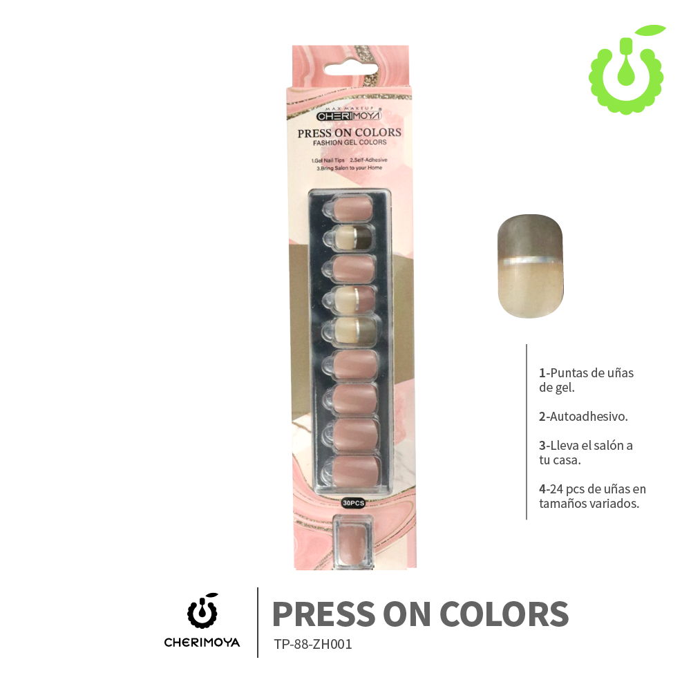 Press on cuadrado kit 30 pcs (pack x12) -BH001207-5/TP-88-ZH001