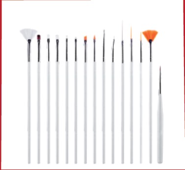 PINCELES PARA DECORACIÓN X 15 pcs  SIN MARCA (PACK X 12)- CH-1015