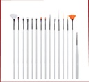 PINCELES PARA DECORACIÓN X 15 pcs  SIN MARCA (PACK X 12)- CH-1015