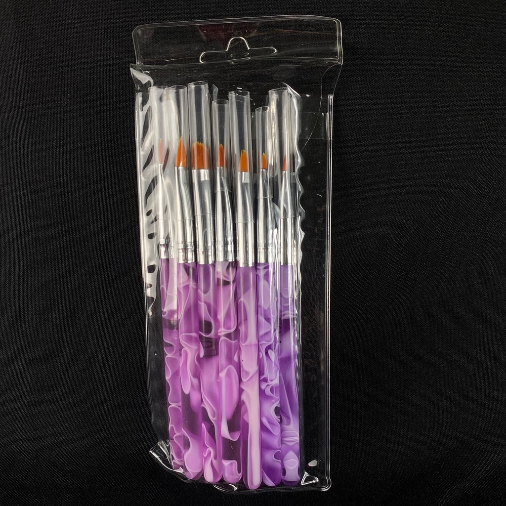 [CH-B142] PINCEL PARA GEL X 7 PCS MANGO ACRÍLICO ___Pack X12 CH-B142
